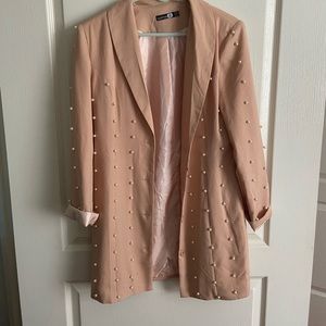 Pearl studded blazer